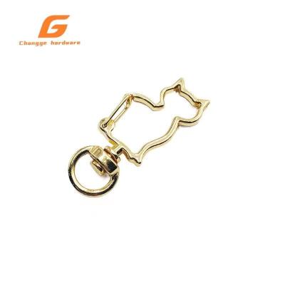 China Metal Factory Supply Ladies Handbag Hardware Luggage Dog Buckle Cat Shape Direct Hook Buckle for sale