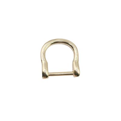 China Fashion Metal Bag Accessories Metal D-Ring Buckle for Handbag Screw Closure Replacement Metal Buckle 3 Buckle Dismountable Buyers for sale