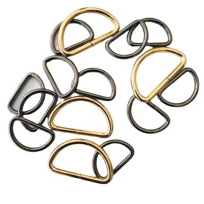 China Custom Logo Metal D Ring Diy Bag Accessories Metal D Clip Buckle For Bag for sale