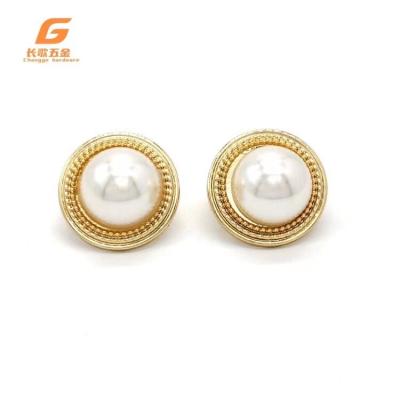 China Full Rhinestone Zinc Alloy Crystal Pearl Stud Earrings Diamond Big Imitation Pearl Stud Earrings for sale