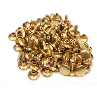 China Metal Double With Metal Rivets For Luggage Decoration Leather Handbags Sided Impact Studs for sale