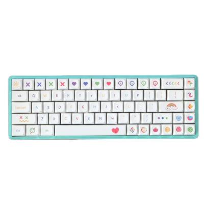 China Newest Computer Keyboard Fashion 140 Keys Dye Sublimation ANSI Layout Rainbow Pbt Designed Keycaps for sale