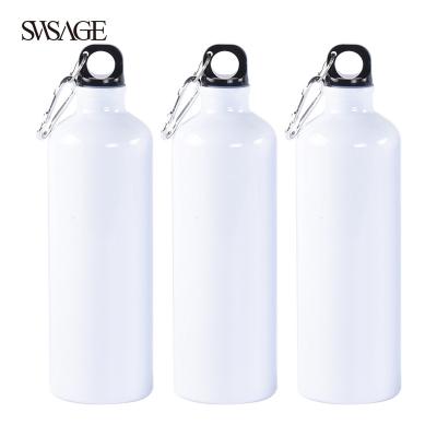 China New Design Sustainable Luxury Wholesale Empty White 750Ml Aluminum Masks Sport Water Bottle For Sublimation for sale