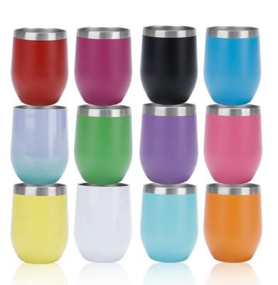 China Manufacturer Stainless Steel Tumbler Powder Coat 12Oz Low Price Sustainable High Quality Egg Tumbler for sale