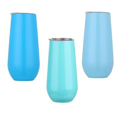 China Sustainable Wholesale Double Wall Stainless Steel Mugs Spill Proof Double Wall Vacuum Insulated Wine Tumbler Cup With Lid for sale