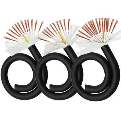 China 1500 Million Times Bending TRVV Black 10 High Flexible Multic 12 16 30 Cores Cable PVC Insulated Stranded Copper Electrical Wire Sheathed for sale