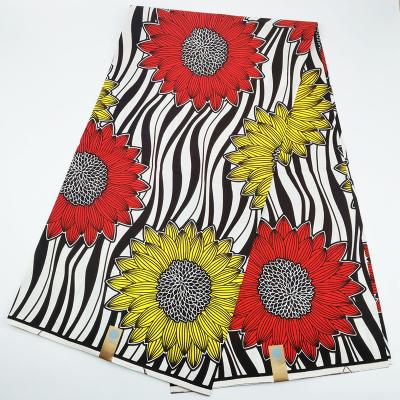 China New Fashion Shrink-resistant African Cotton 100% Real Wax Prints Wax Fabric for sale