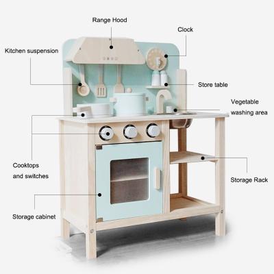 China 2021 High Quality Kids Pretend Cooking Game Kids Play Sets Wooden Kitchen Toys for sale