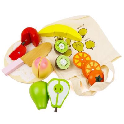 China Toy Food Playset Children Cooking Game Pretend Vegetable Kitchen Toy Game Wooden Cutting Fruit for sale