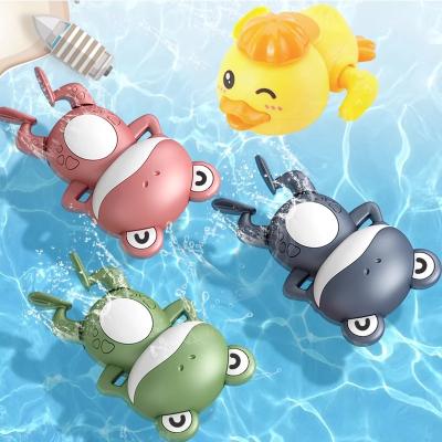 China Water Playing Baby Bath Toys For Kids Pool Water Play Wind Up Cogs Animals Frog Duck For Children Water Toys Gifts for sale