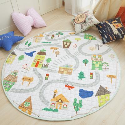 China Soft And Can Be Stored Non-Toxic Baby Game Mats Cartoon Crawling Mat Baby Play Mat Floor Blanket Bag Kids Room Decoration Play Mat for sale