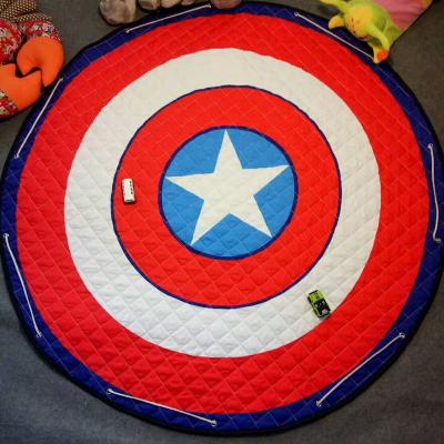 China Soft And Can Be Mat The Crawling Stocked Mat Round Kids Carpet Floor Bag Kids Room Decoration Game Play Mat Indoor Soft Cartoon Play Mat for sale