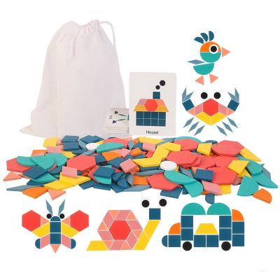 China Building Toy Creative Wooden Kids Educational Toys Puzzles High Quality Animal Wooden Stacking Block for sale