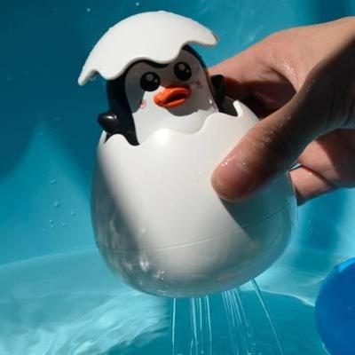 China 100% Brand New & High Quality Baby Bathing Toy Kids Cute Duck Penguin Egg Water Spray Sprinkler Bathroom Sprinkling Shower Water Swimming Toys for sale