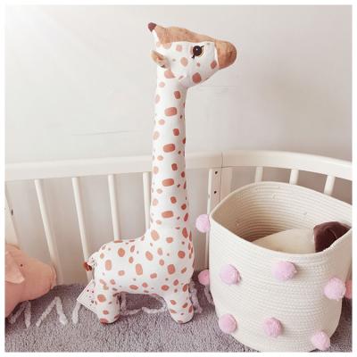 China 2021 Cartoon Giraffe Stuffed Toy Custom Baby Doll Gift Cute Comfortable Cute Stuffed Baby Toys for sale