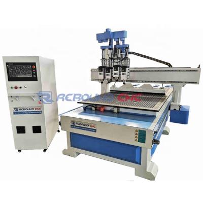 China Woodworking Four Head Multi Head CNC Router Cutting Machine For Panel Type Furniture for sale