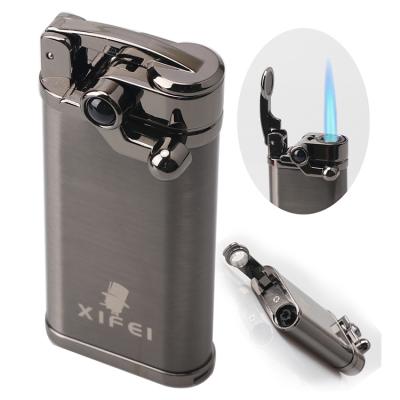 China Newest High Grade Souvenir Gas Lighter Refill Custom Logo Pocket Metal Torch Lighter Cigar Smoking Lighter With Punch for sale