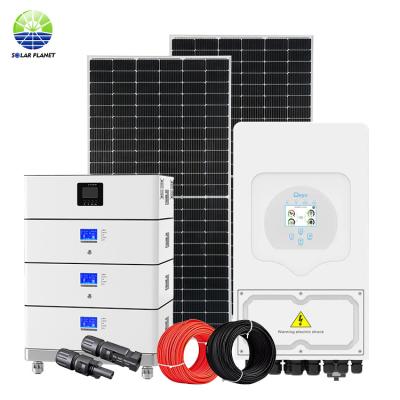 China Home SOLAR PLANET Hybrid Complete Solar Power System 5Kw 6Kw 8Kw 10Kw 5Kw 10Kw With Customization Service for sale