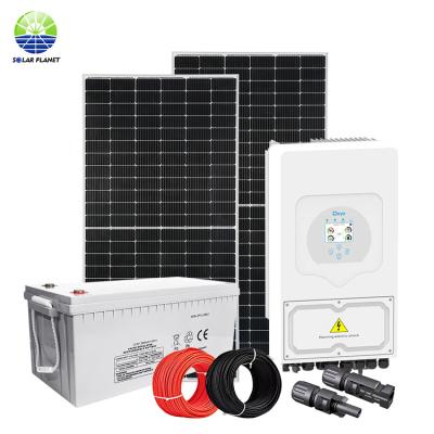 China High Efficient Home Solar Planet 5kw 5000w Hybrid Solar Power Energy Storage System With Inverter for sale