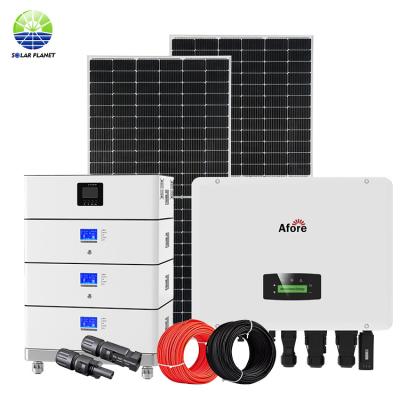 China Home SOLAR PLANET 5Kw 6Kw 8Kw 10Kw Hybrid Solar Power System With Eu Certificate for sale