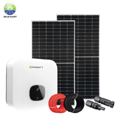 China Home SOLAR PLANET On Grid Solar System 5Kw Solar Photovoltaic PV Power System For Home Solar Storage for sale