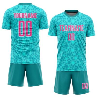 China Custom Sets Aqua Pink-White Football Sublimation Tank Tops for sale