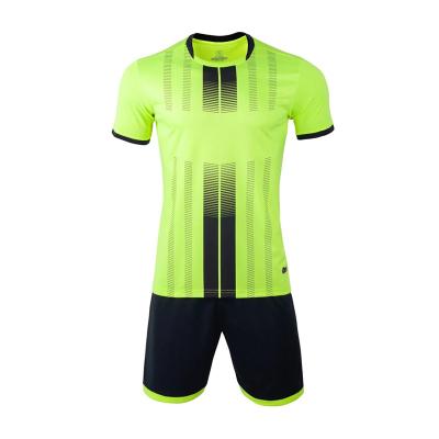 China Sets Customize Football Jersey Set Neon Green for sale