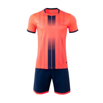 China Custom Football Jersey Sets Mens Orange for sale