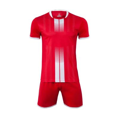 China Custom Red Sets Mens Soccer Jersey for sale