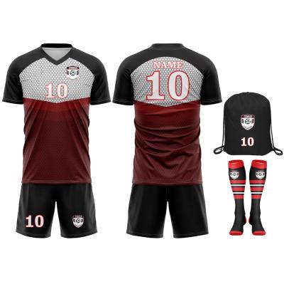 China Custom Sublimated Soccer Jersey Sets Blank For Adults And Kids for sale