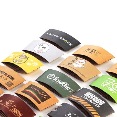 China Recyclable Recycled Full Color Coffee Cup SleevesDisposable Paper Cup Accessories for sale