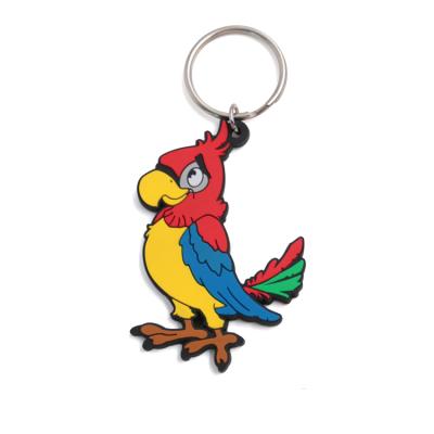 China Plastic Cute Bird Shaped Key Chain Promotional Custom Logo Rubber Soft PVC Key Chain for sale