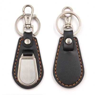 China Leather key chain best black metal high quality wholesale price leather for sale