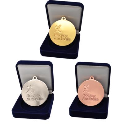 China Custom Promotional Gift Sets Custom Engraving Gold Silver Copper Medals Box Metal Custom Medals With Box for sale