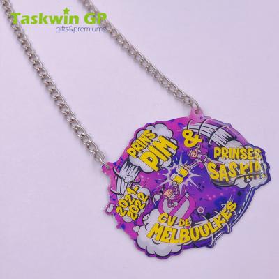 China Custom Europe Event Medal Epoxy Printing Sports Medals With Metal Chain for sale