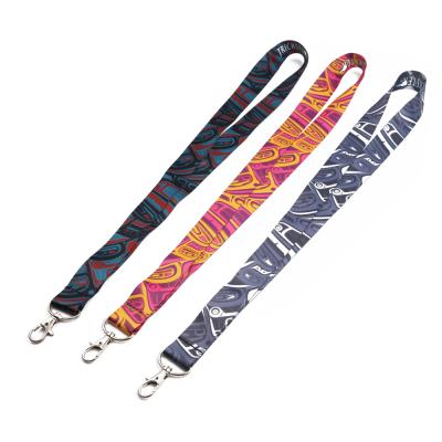 China Wholesale High Quality Polyester Lanyards Custom Sublimation Lanyard Blank With Logo for sale