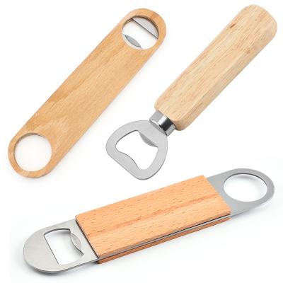 China Viable Customize Wooden Beer Bottle Openers Blank Handle Wooden Bottle Opener for sale