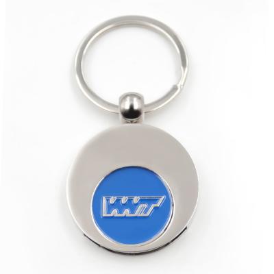 China Iron Metal Shopping Cart Stainless Steel Key Chain Zinc Alloy/Aluminum Trolley Promotional Coin With Logo for sale