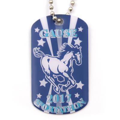 China Wholesale Custom Printing Europe Logo Aluminum Dog Tag For People for sale