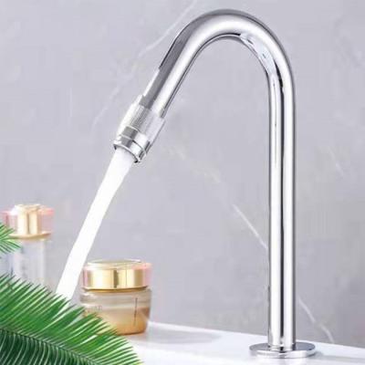 China Thermostatic Faucets Pull Out New Design Brass Stainless Steel Spout Long Neck Kitchen Faucet for sale