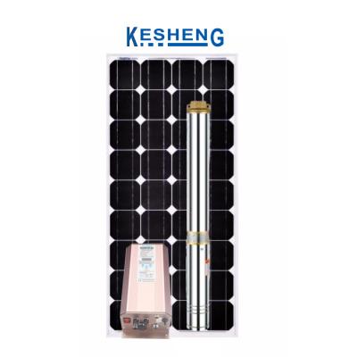 China Deep Well Borehole For Agriculture 4inch 1500W 1.5HP DC Solar Submersible Water Pump For Deep Well Borehole for sale