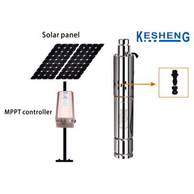 China High Efficiency KESHENG Mini 24v 48v DC Solar Water Pump Water Pump Oil Filled Home With MPPT Controller for sale