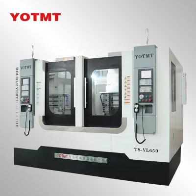 China H-VLT850 Vertical Parallel Disc / Spindle Workpiece Drilling Machine Double Spindle CNC Turning Center Lathe Machine Dual CNC System for sale