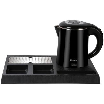 China Electric Coffee Kettle Rotating Low Tray Coffee 360 ​​Degree Hotel Tea Kettle Tray Set for sale