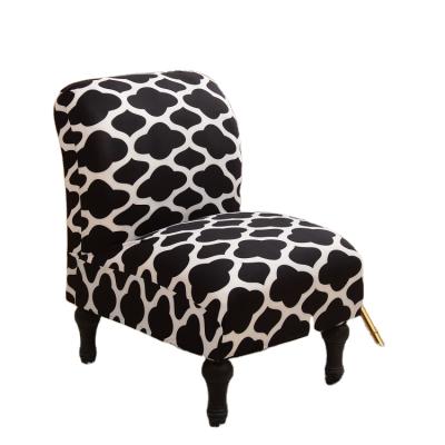 China Plain HuiEn 10 Pin Sincere Boutique Printing Custom Elastic Bar Plus Chunky Thick Armless Chair Cover Home Decor Chair Cover for sale