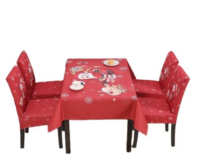 China Plain HUIEN Christmas Chair Set Detachable Washable Chair Set Christmas Stretch Home Decor Decor-Classic Protective for sale