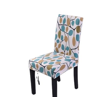 China HUIENFloral Printed Single Chair Cover Dining Elastic Chair Covers Spandex Stretch Elastic Seat Cover Removable Anti-dirty for sale