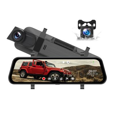 China 2K Waterproof 10 Inch Car DVR 1440P Dash Cam Support WIFI GPS Sony IMX415 Rear View Mirror Car Camera VCR Park Monitor for sale