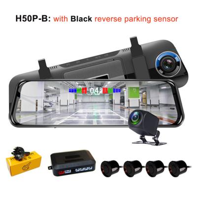 China Waterproof Dual Cams Parking Sensor Car VCR 10Inch Touch Screen With Special Mount HD1080P 24H Parking Monitors for sale