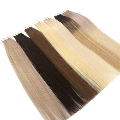 China 2020 New Fashion Silky Straight Wave Tape In Hair Extensions Remy Hair Double Drawn Tape In Hair Extension for sale